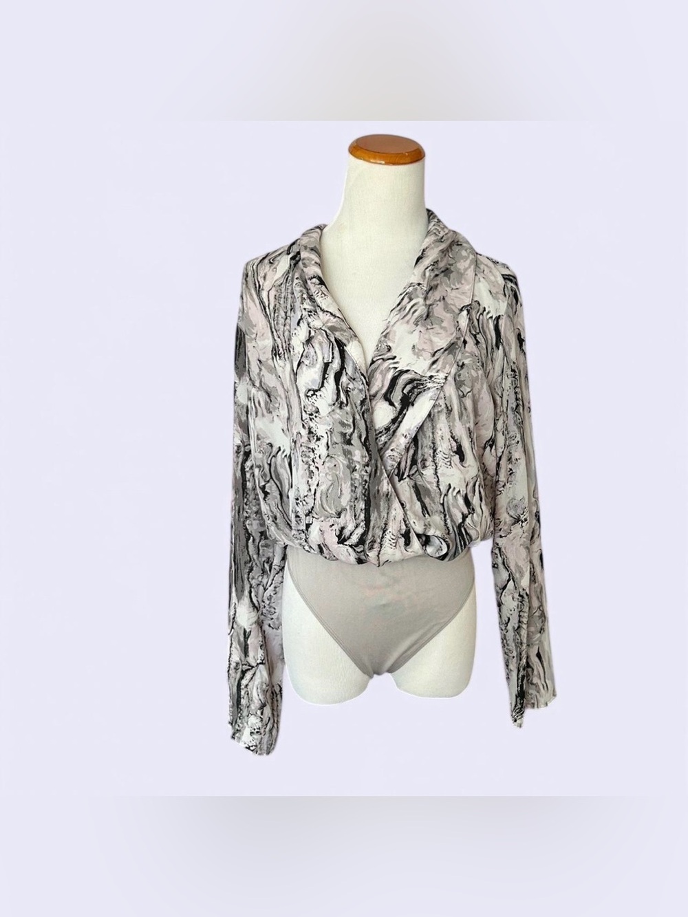open edit draped bodysuit